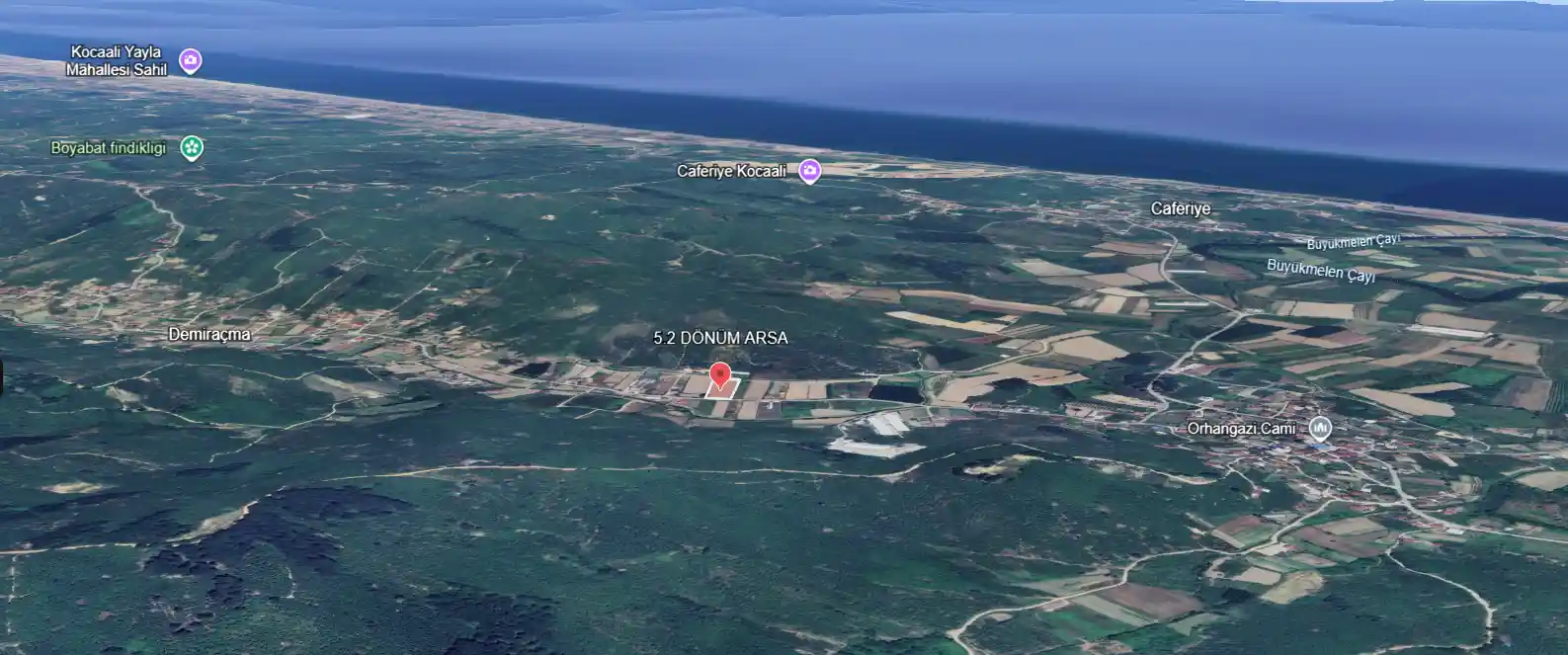 Kocaali Demiraçma’da Yatırımlık Tam İmarlı Arsa